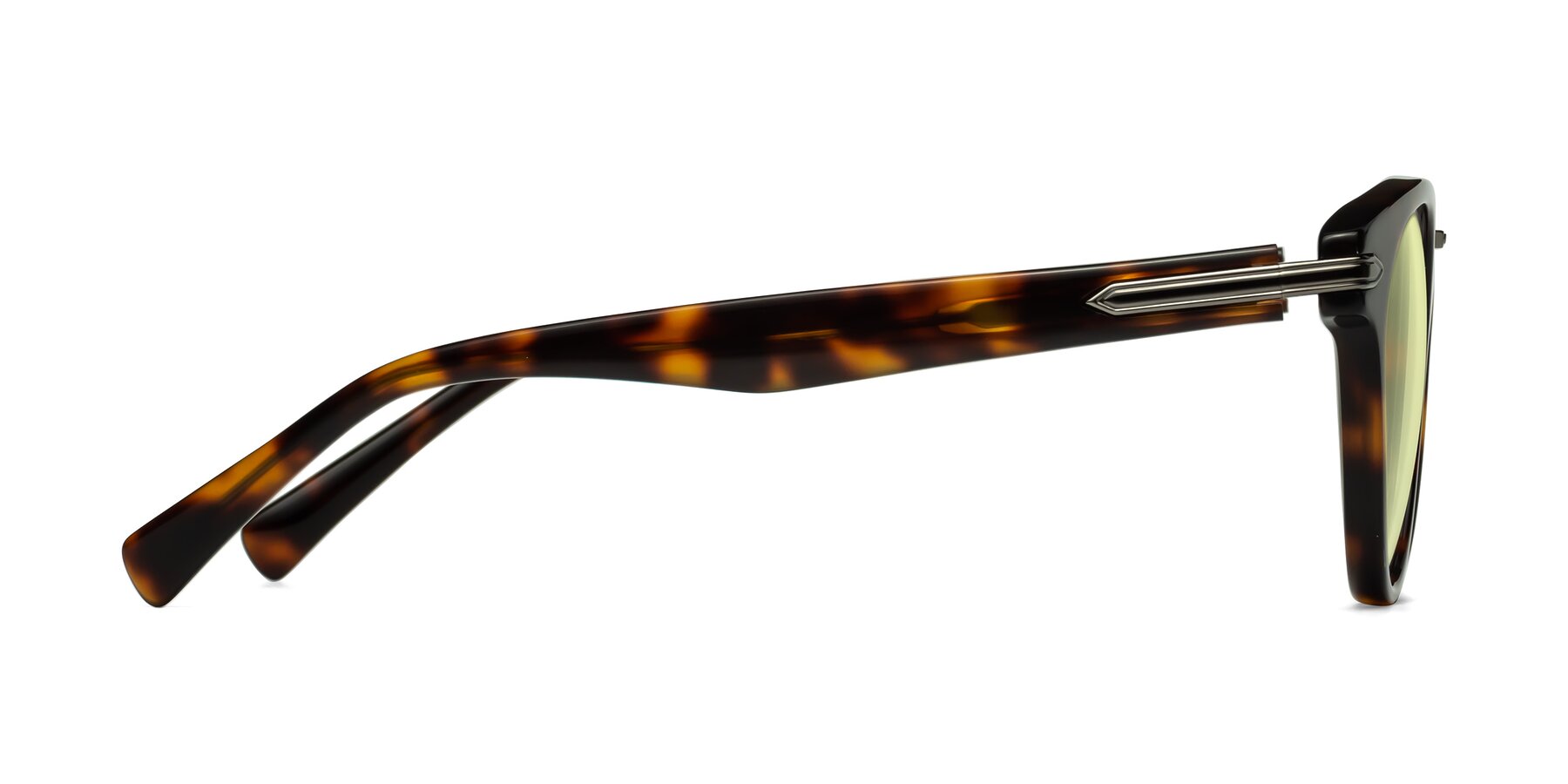 Side of Alfonso in Tortoise with Light Yellow Tinted Lenses