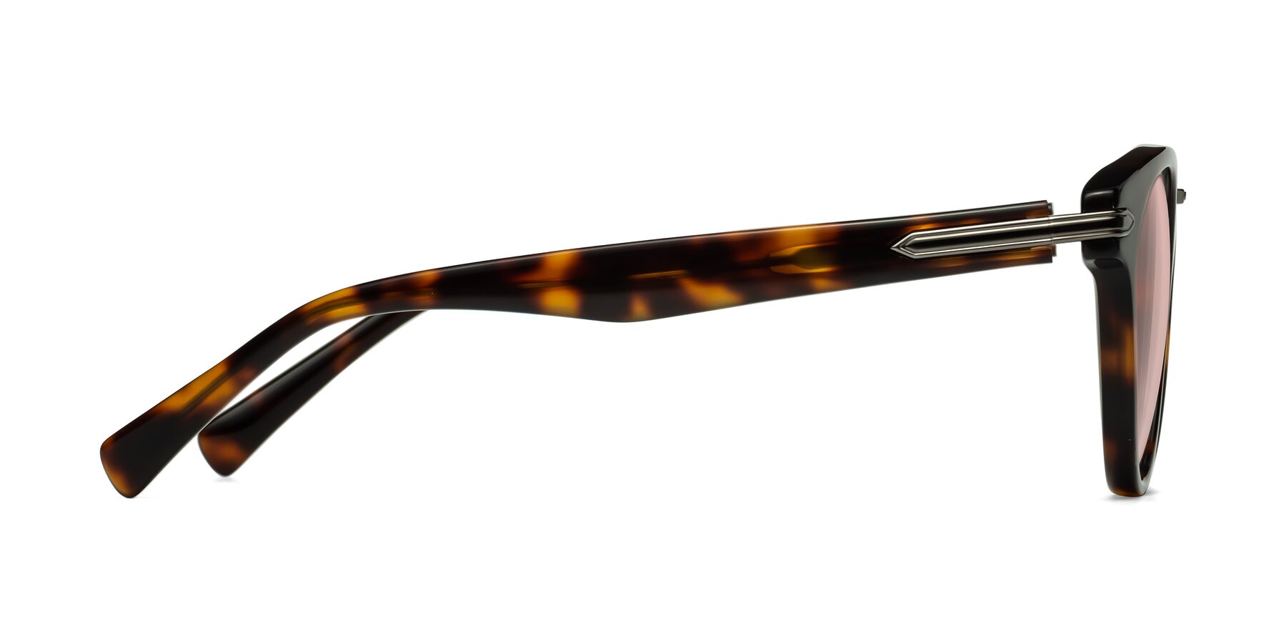 Side of Alfonso in Tortoise with Light Garnet Tinted Lenses