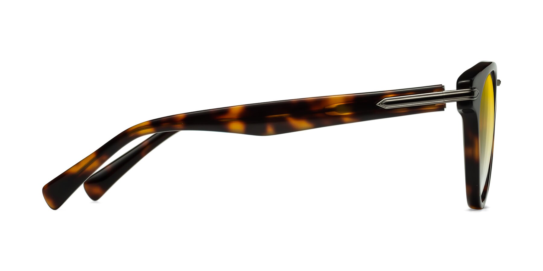 Side of Alfonso in Tortoise with Yellow Gradient Lenses