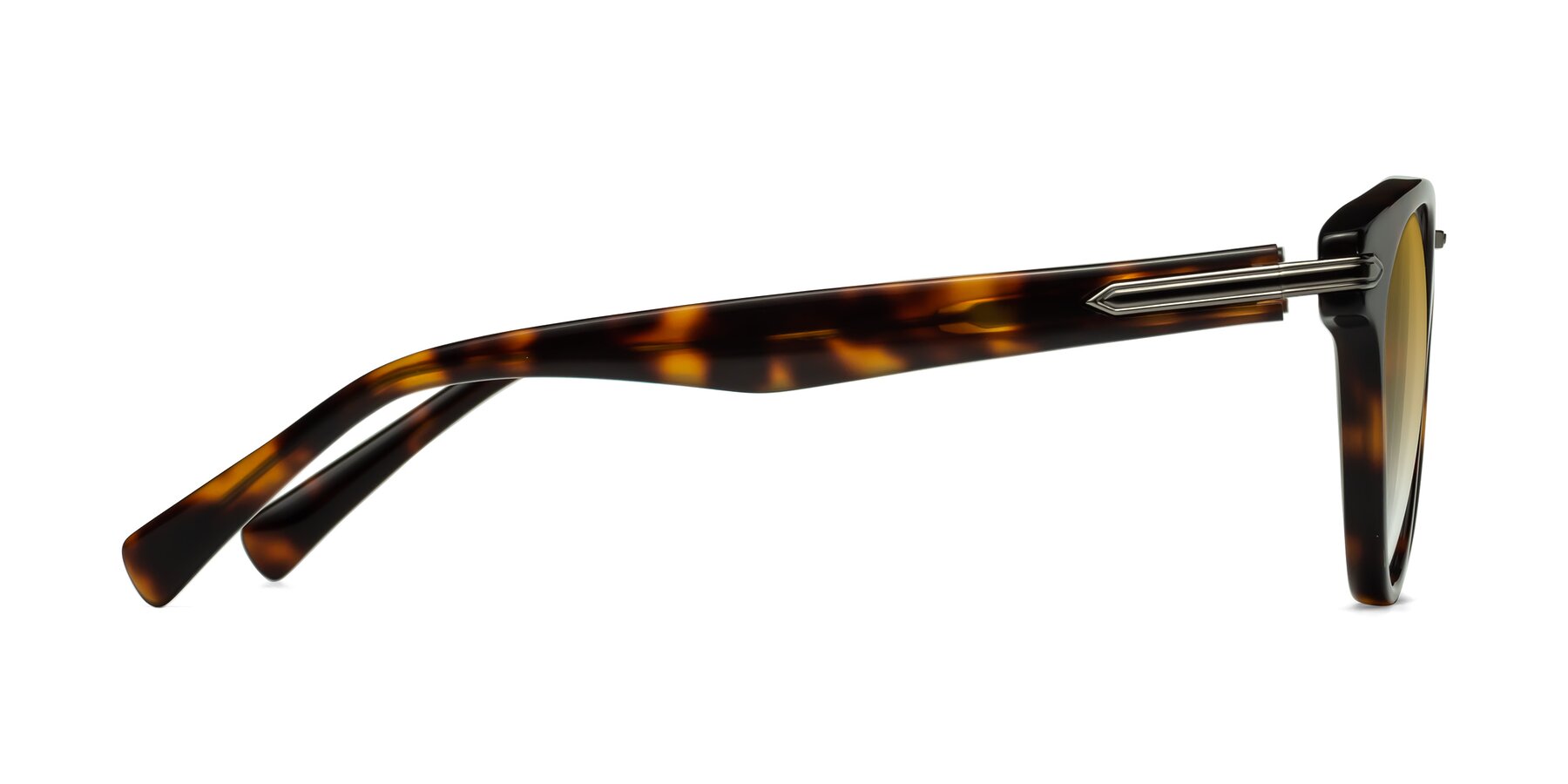 Side of Alfonso in Tortoise with Champagne Gradient Lenses