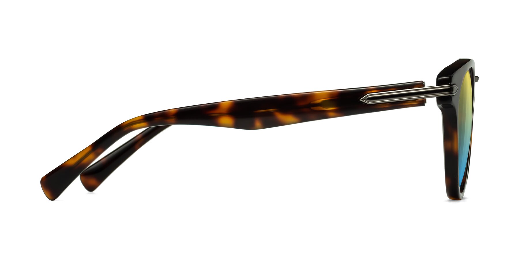 Side of Alfonso in Tortoise with Yellow / Blue Gradient Lenses