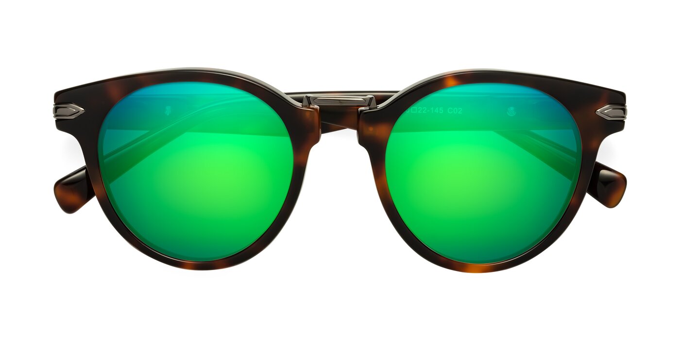 Alfonso - Tortoise Flash Mirrored Sunglasses
