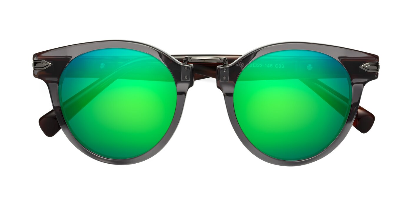 Alfonso - Gray/Tortoise Flash Mirrored Sunglasses