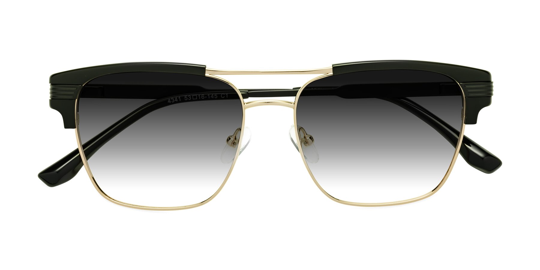 Folded Front of Millionaire in Black-Gold with Gray Gradient Lenses