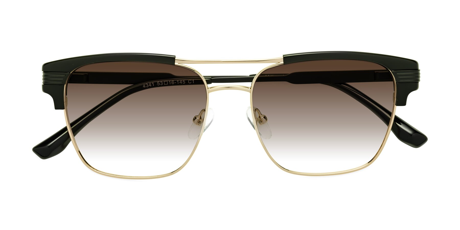 Folded Front of Millionaire in Black-Gold with Brown Gradient Lenses
