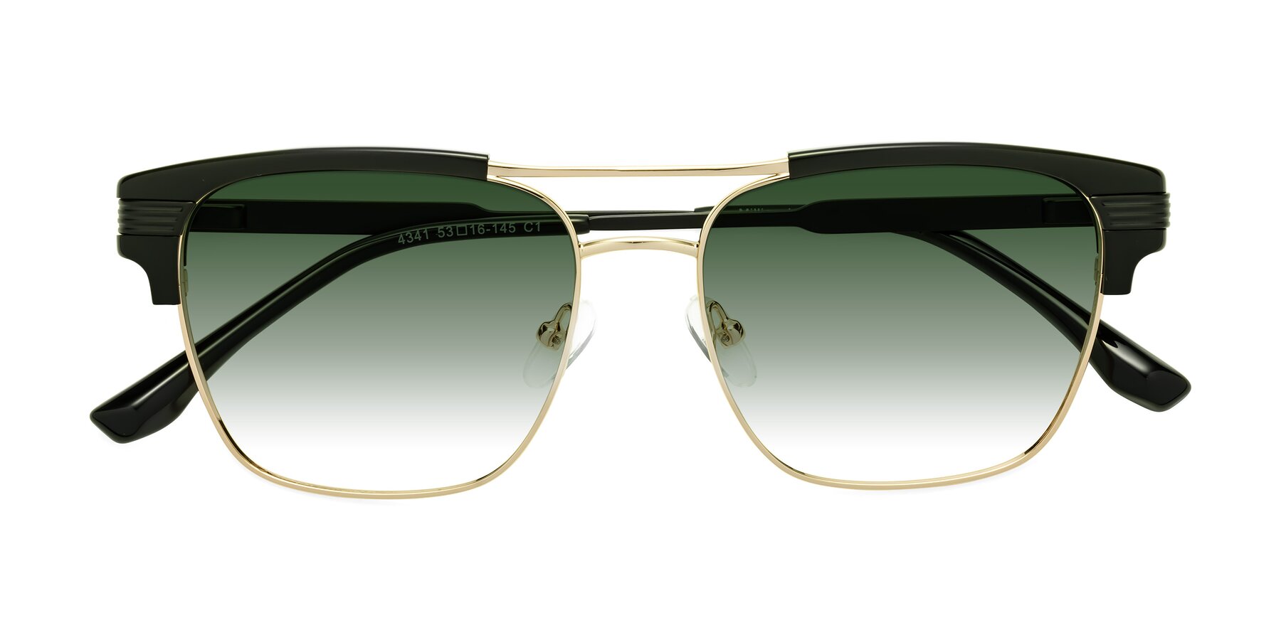 Folded Front of Millionaire in Black-Gold with Green Gradient Lenses