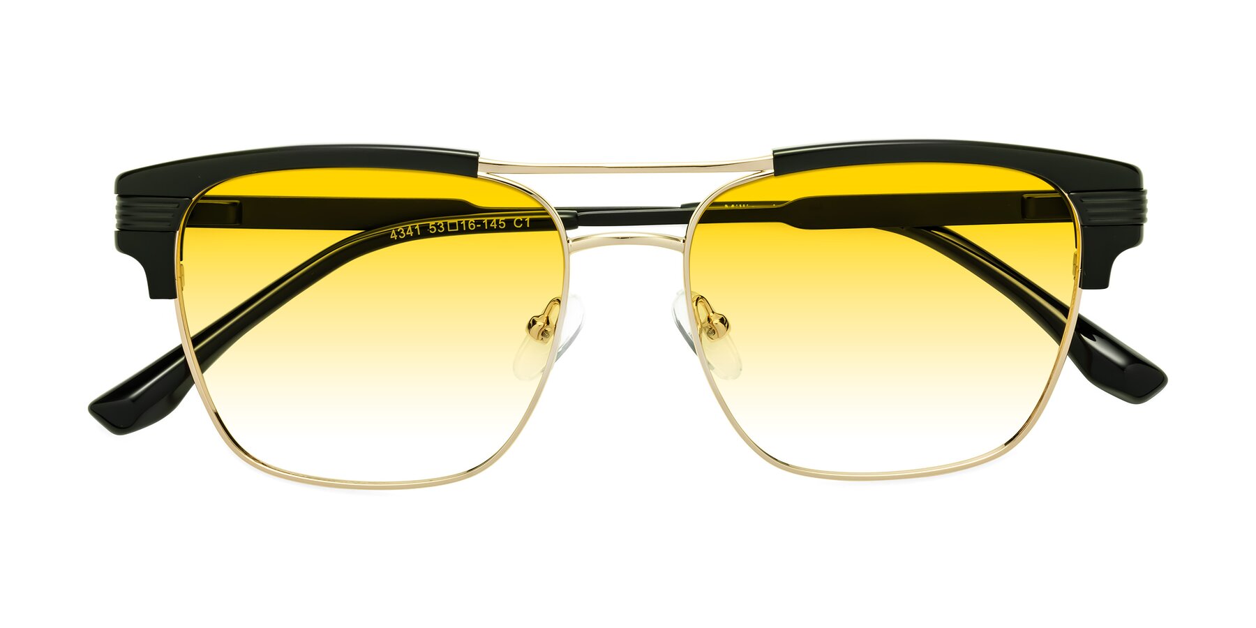 Folded Front of Millionaire in Black-Gold with Yellow Gradient Lenses