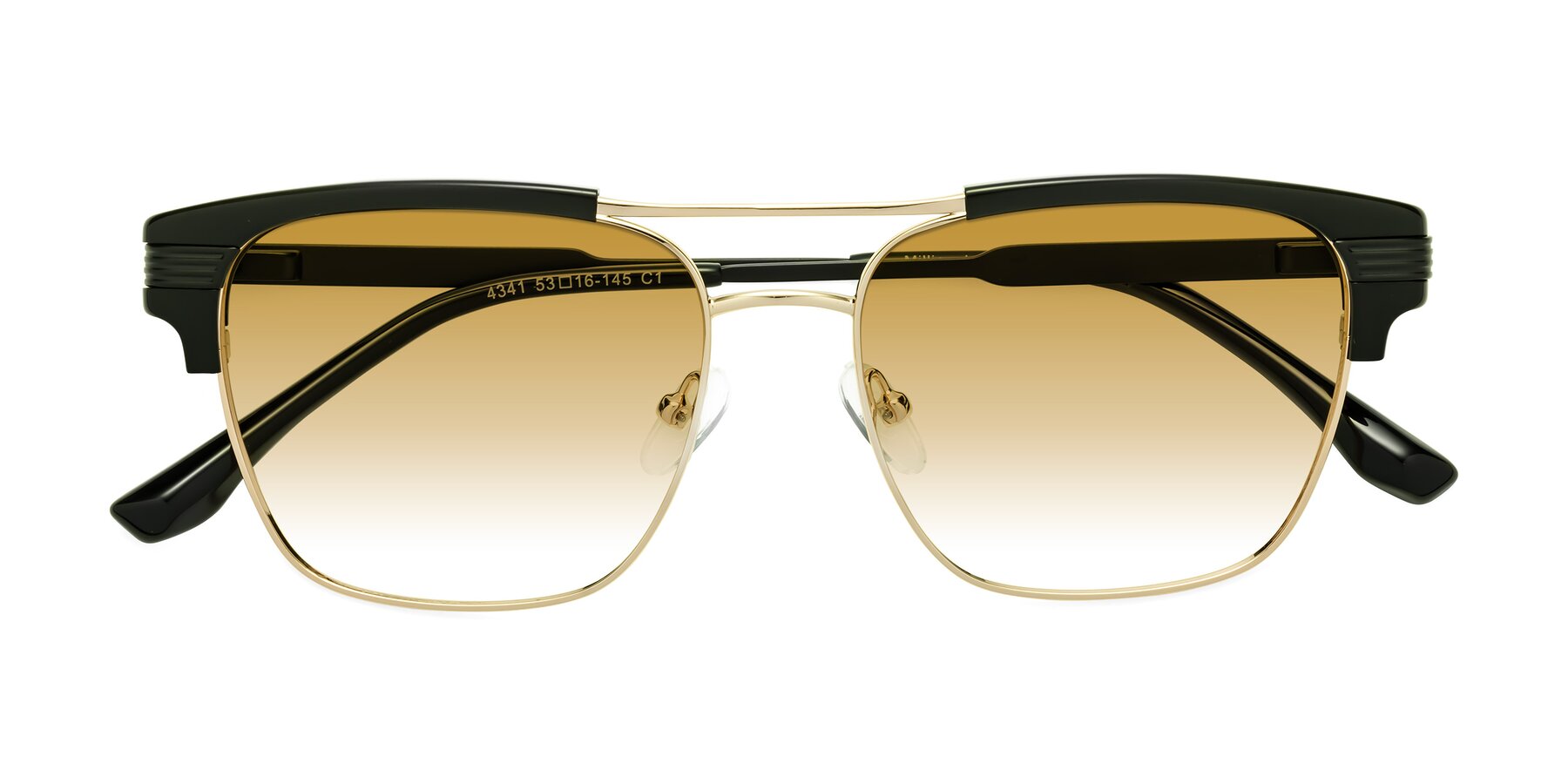 Folded Front of Millionaire in Black-Gold with Champagne Gradient Lenses
