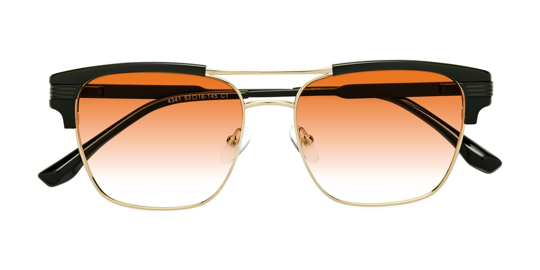 Folded Front of Millionaire in Black-Gold with Orange Gradient Lenses