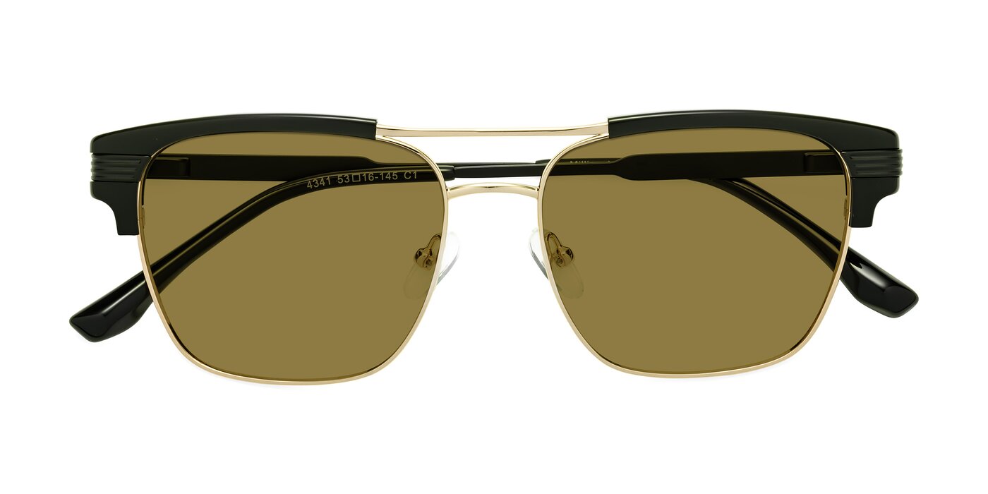Millionaire - Black / Gold Polarized Sunglasses