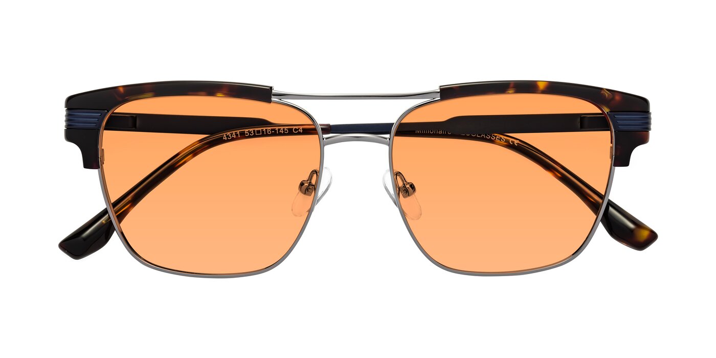 Millionaire - Tortoise / Gunmetal Tinted Sunglasses
