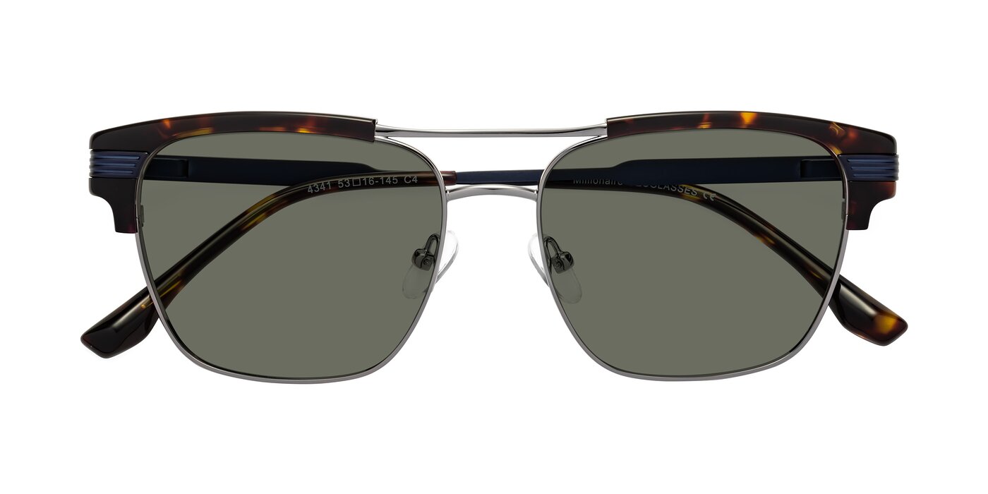 Millionaire - Tortoise / Gunmetal Polarized Sunglasses