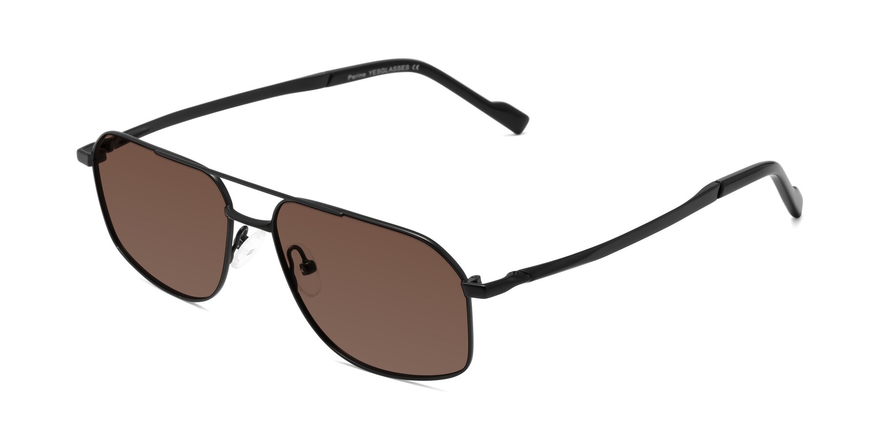 Angle of Perine in Black with Brown Tinted Lenses