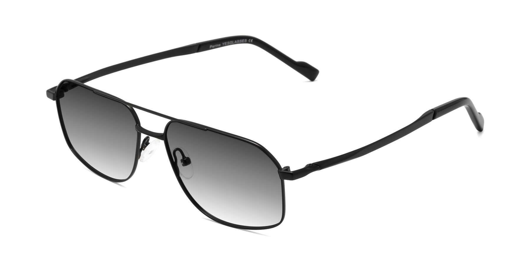 Angle of Perine in Black with Gray Gradient Lenses