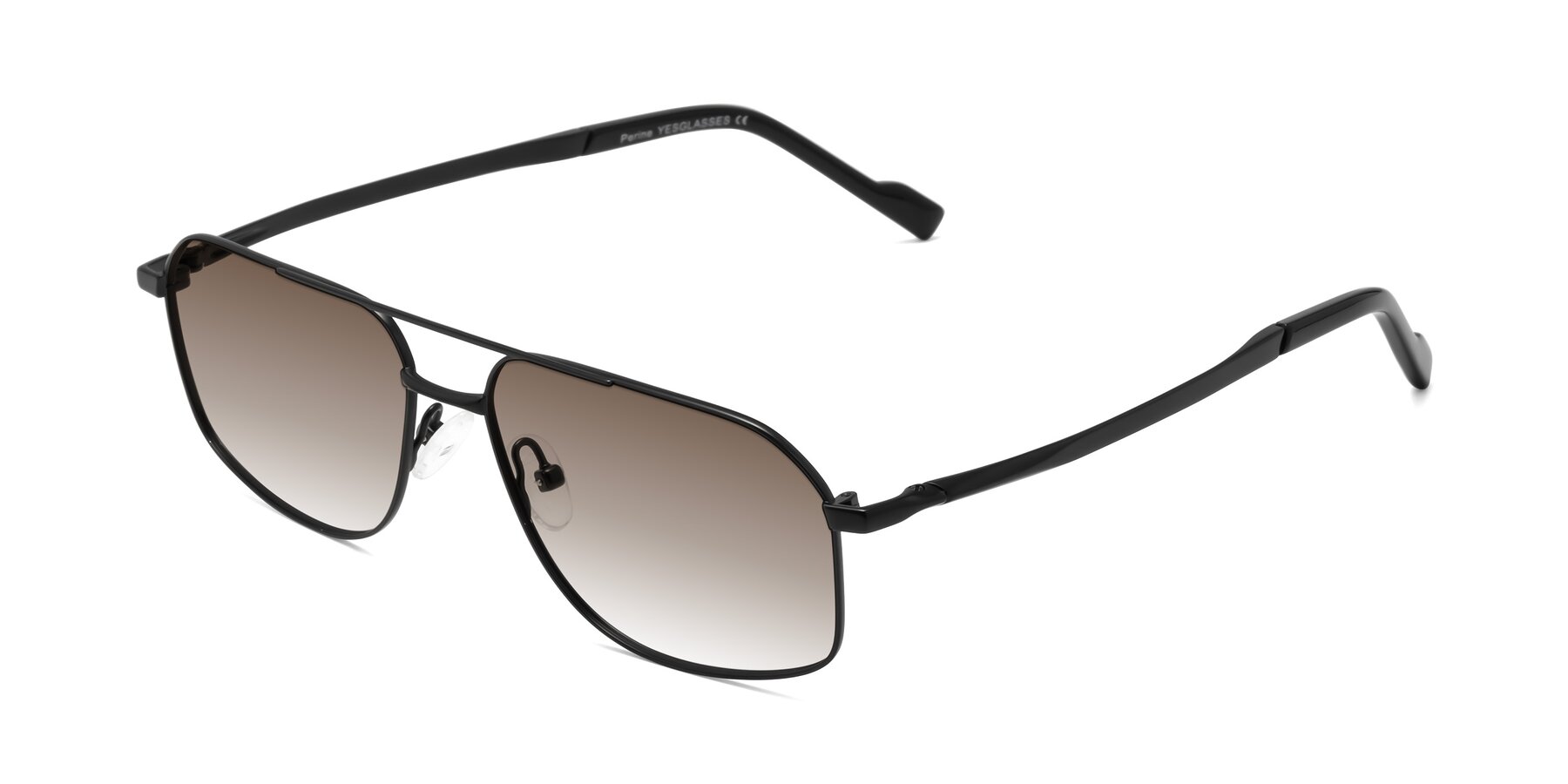 Angle of Perine in Black with Brown Gradient Lenses