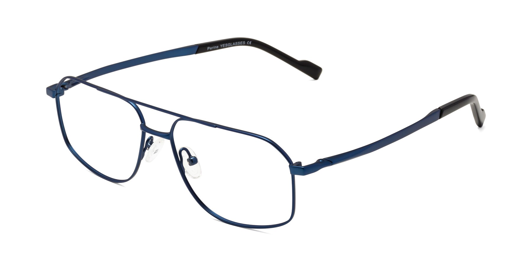 Angle of Perine in Blue with Clear Reading Eyeglass Lenses