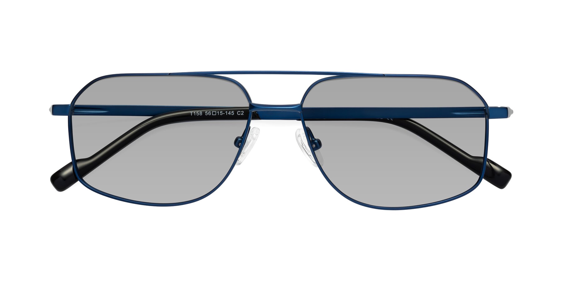 Folded Front of Perine in Blue with Light Gray Tinted Lenses