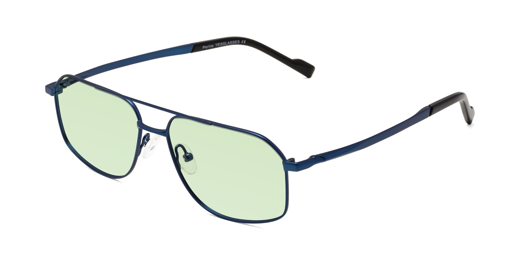 Angle of Perine in Blue with Light Green Tinted Lenses