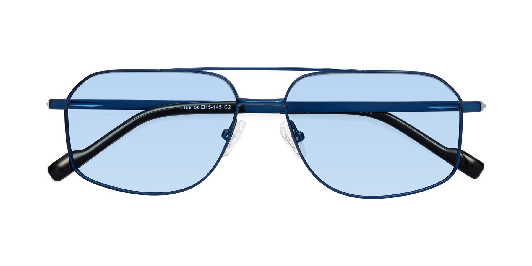 Folded Front of Perine in Blue with Light Blue Tinted Lenses