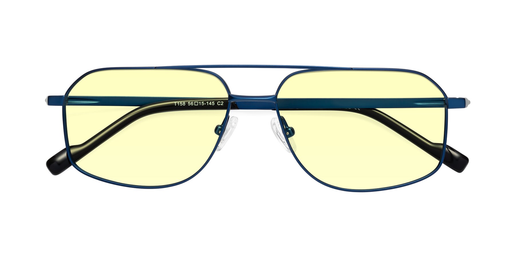 Folded Front of Perine in Blue with Light Yellow Tinted Lenses