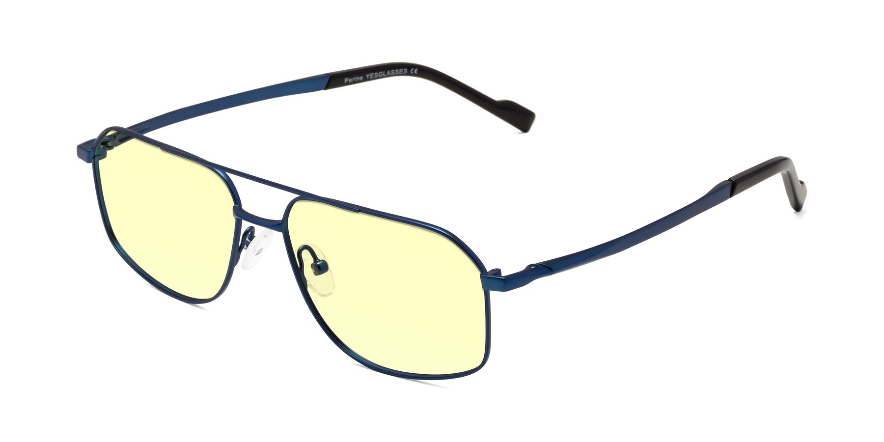 Angle of Perine in Blue with Light Yellow Tinted Lenses