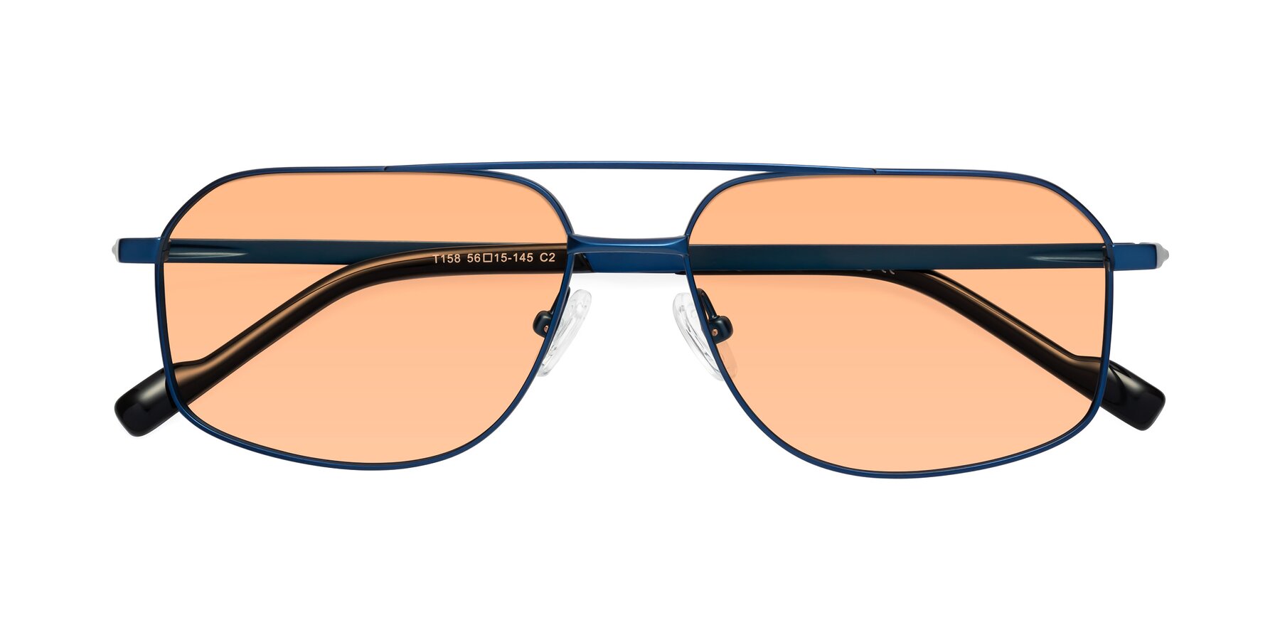 Folded Front of Perine in Blue with Light Orange Tinted Lenses