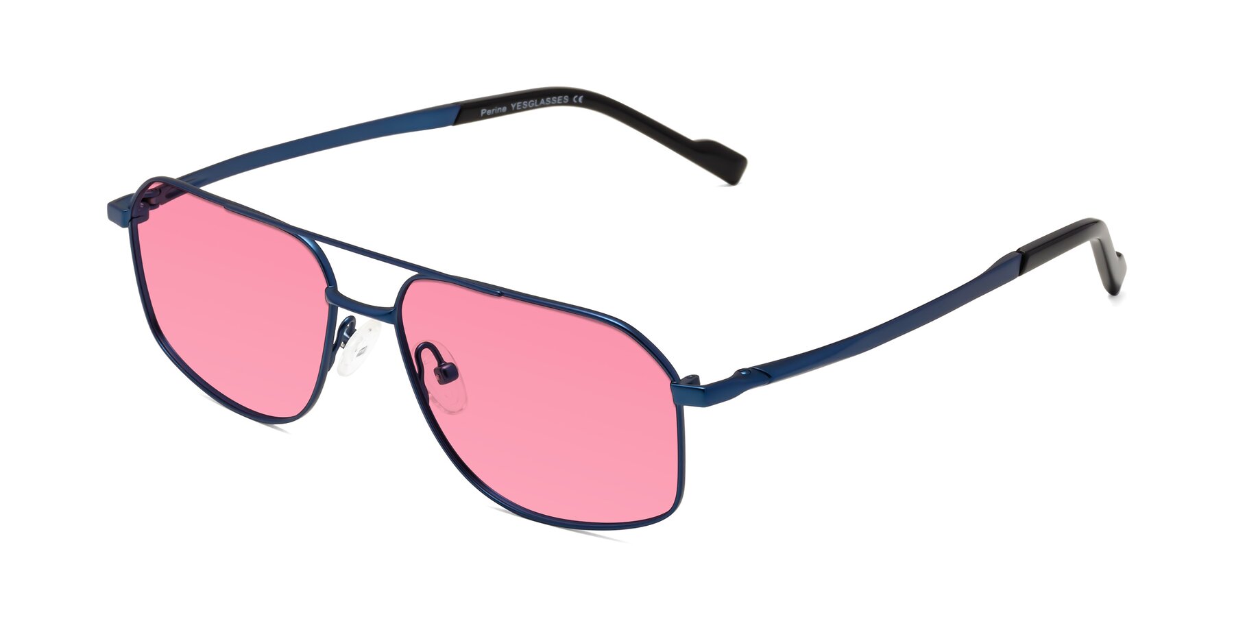 Angle of Perine in Blue with Pink Tinted Lenses