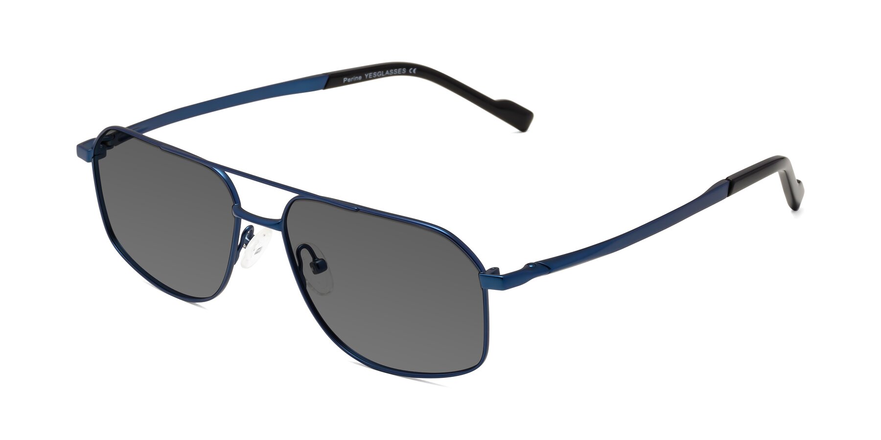 Angle of Perine in Blue with Medium Gray Tinted Lenses