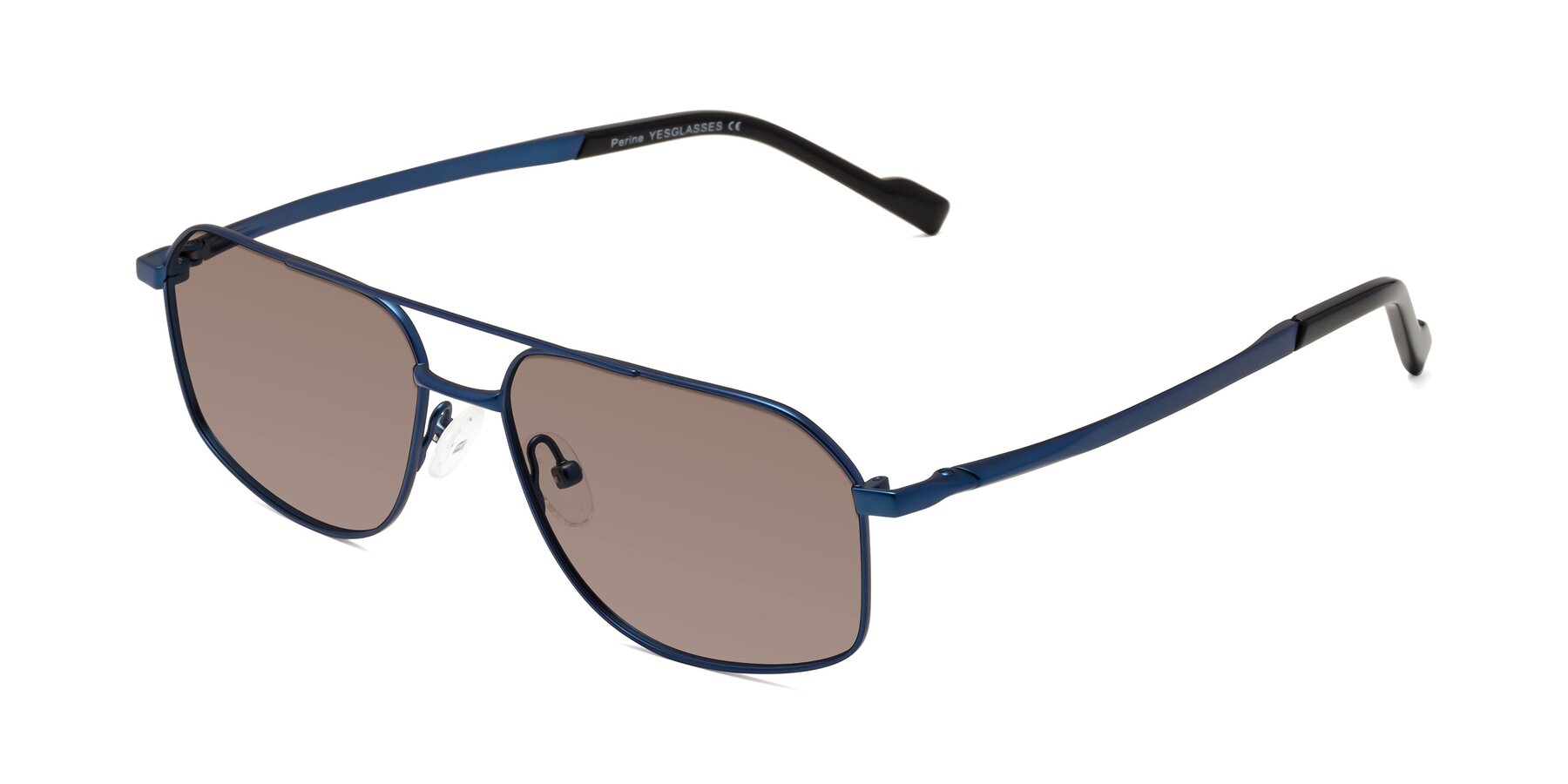 Angle of Perine in Blue with Medium Brown Tinted Lenses
