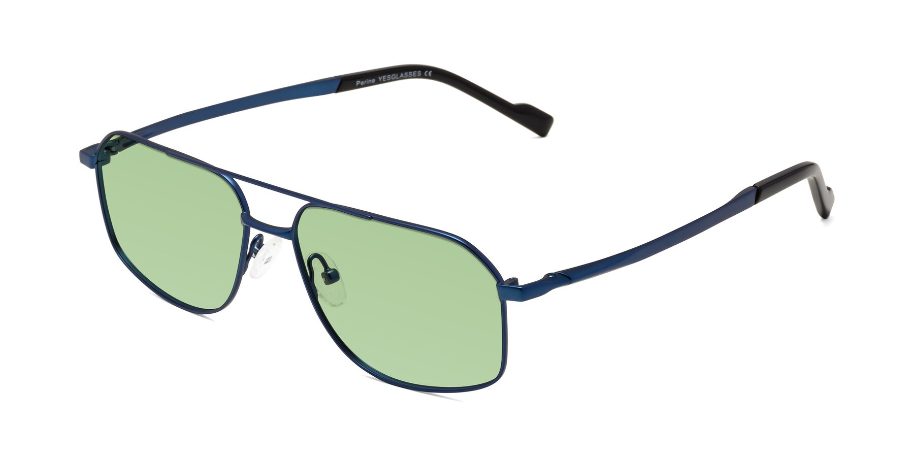 Angle of Perine in Blue with Medium Green Tinted Lenses