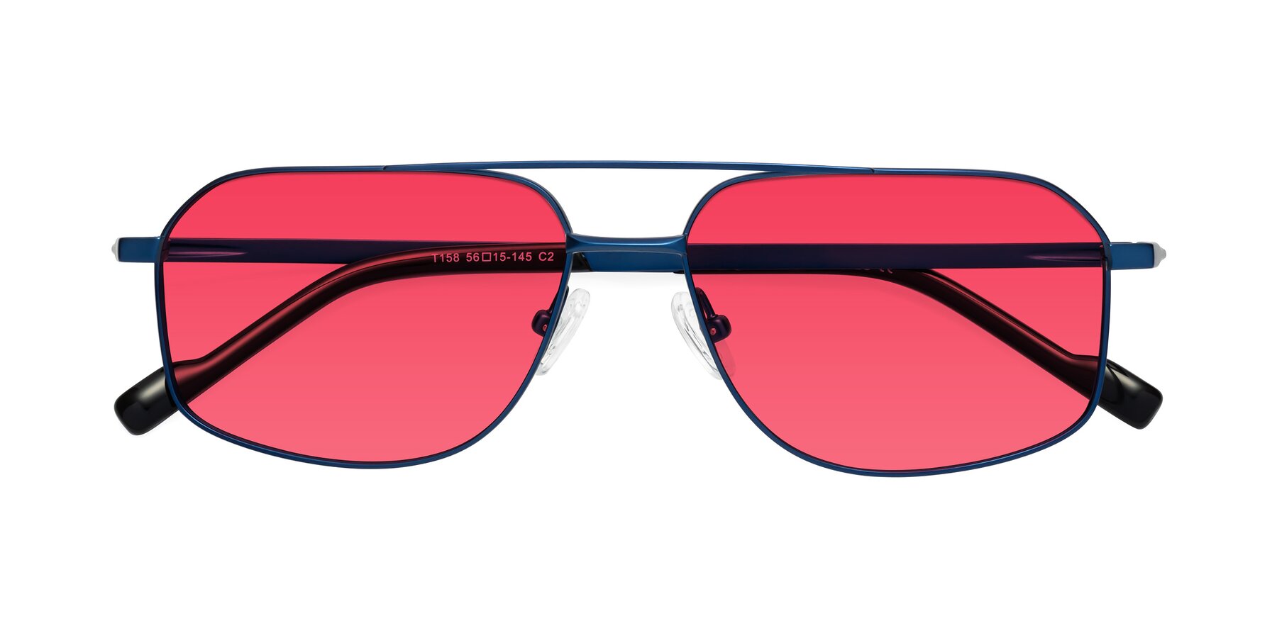 Folded Front of Perine in Blue with Red Tinted Lenses