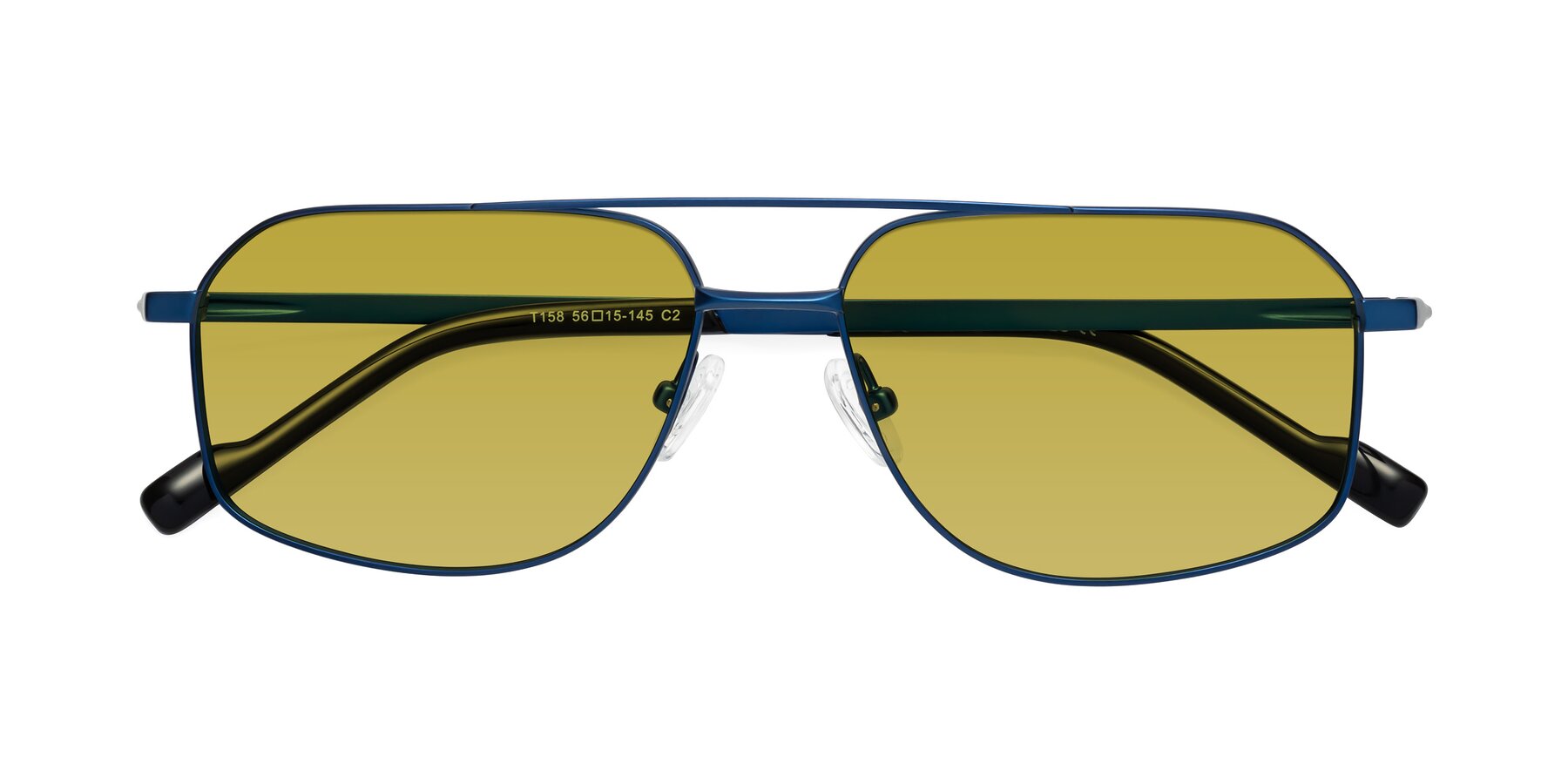 Folded Front of Perine in Blue with Champagne Tinted Lenses