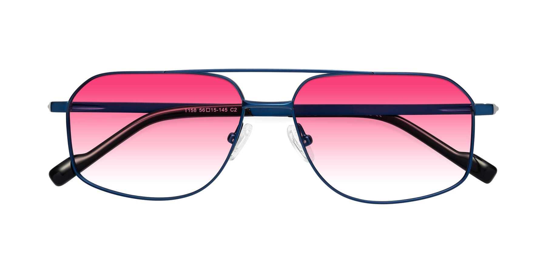 Folded Front of Perine in Blue with Pink Gradient Lenses