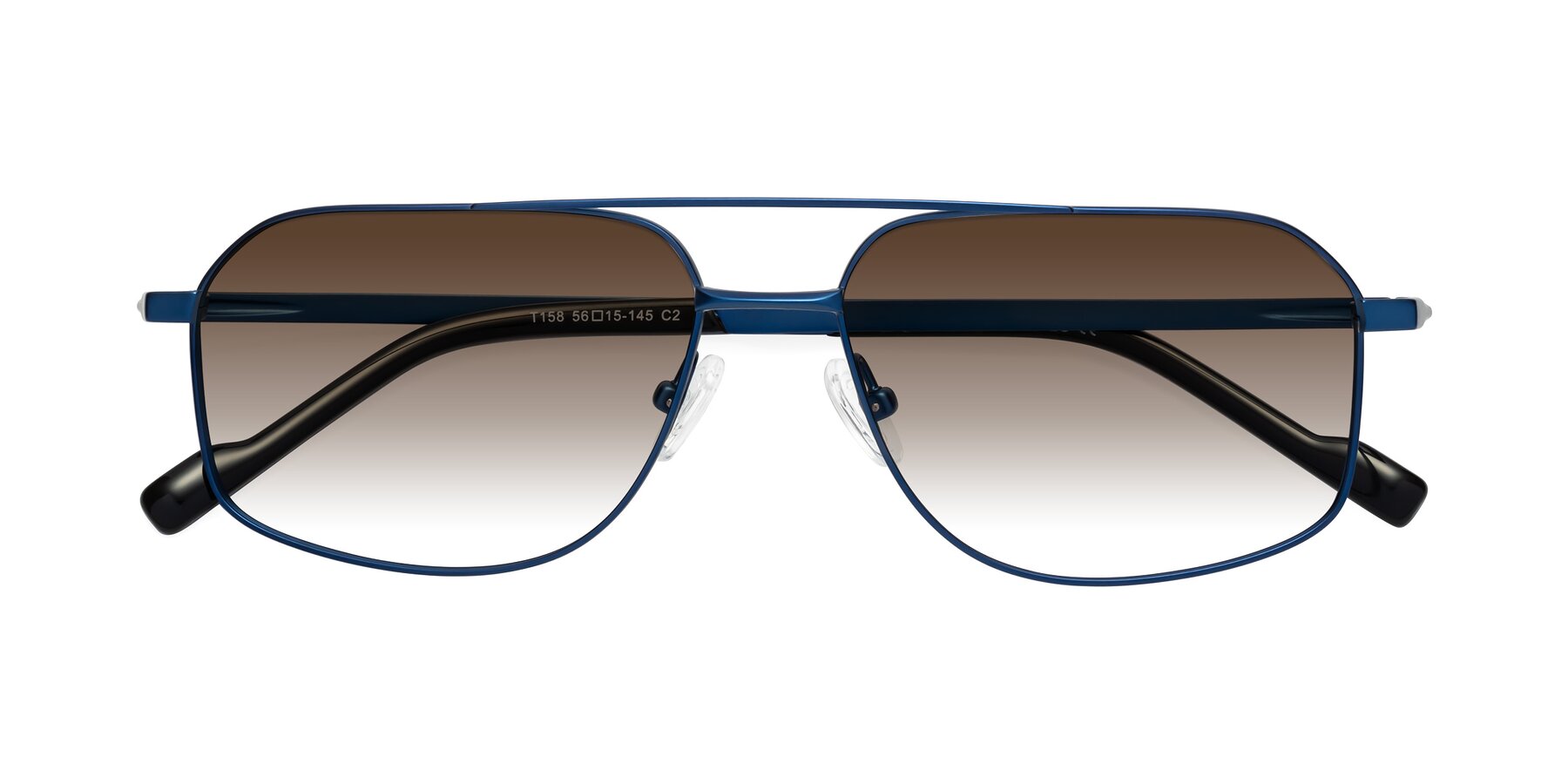 Folded Front of Perine in Blue with Brown Gradient Lenses