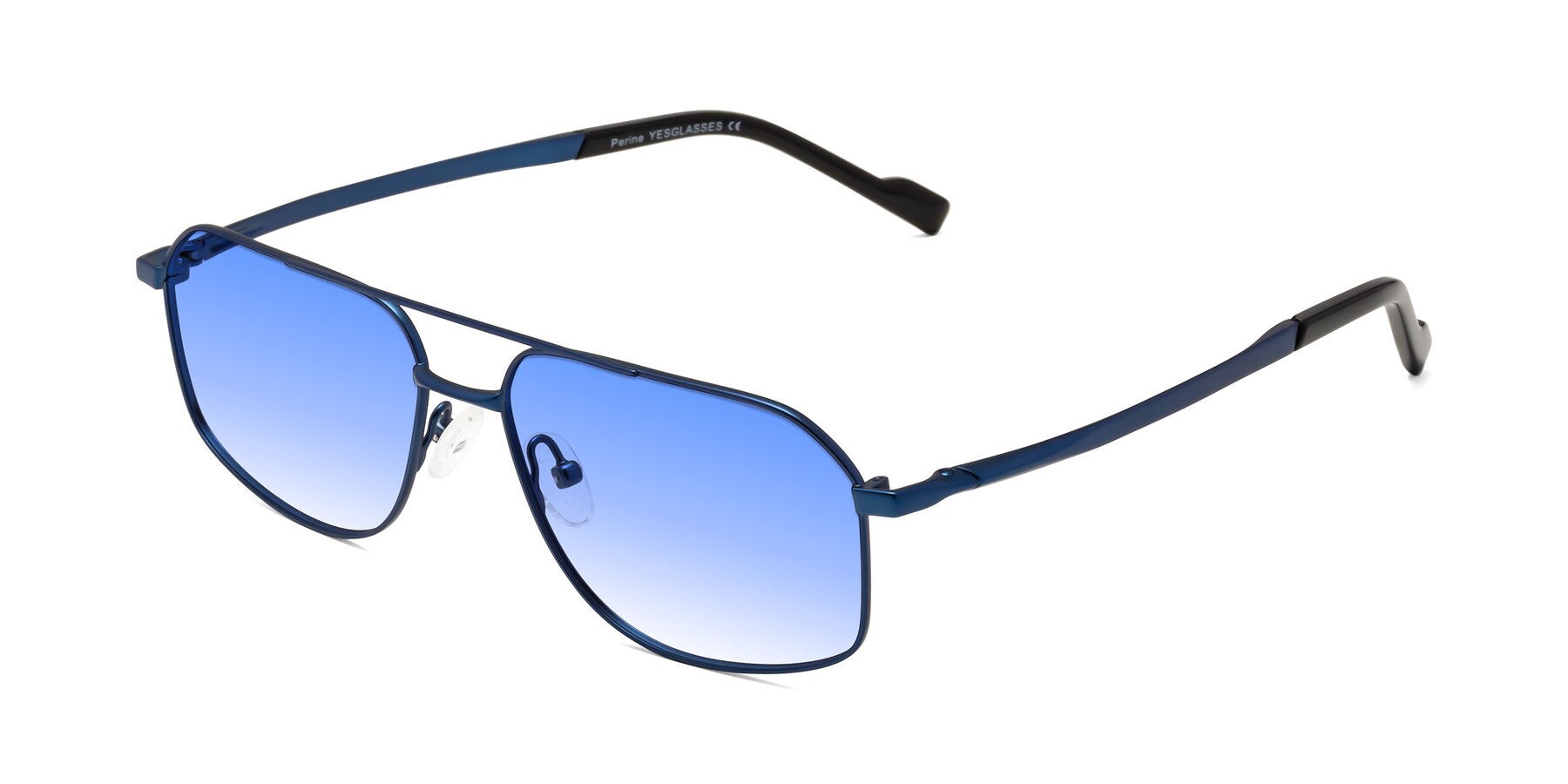 Angle of Perine in Blue with Blue Gradient Lenses