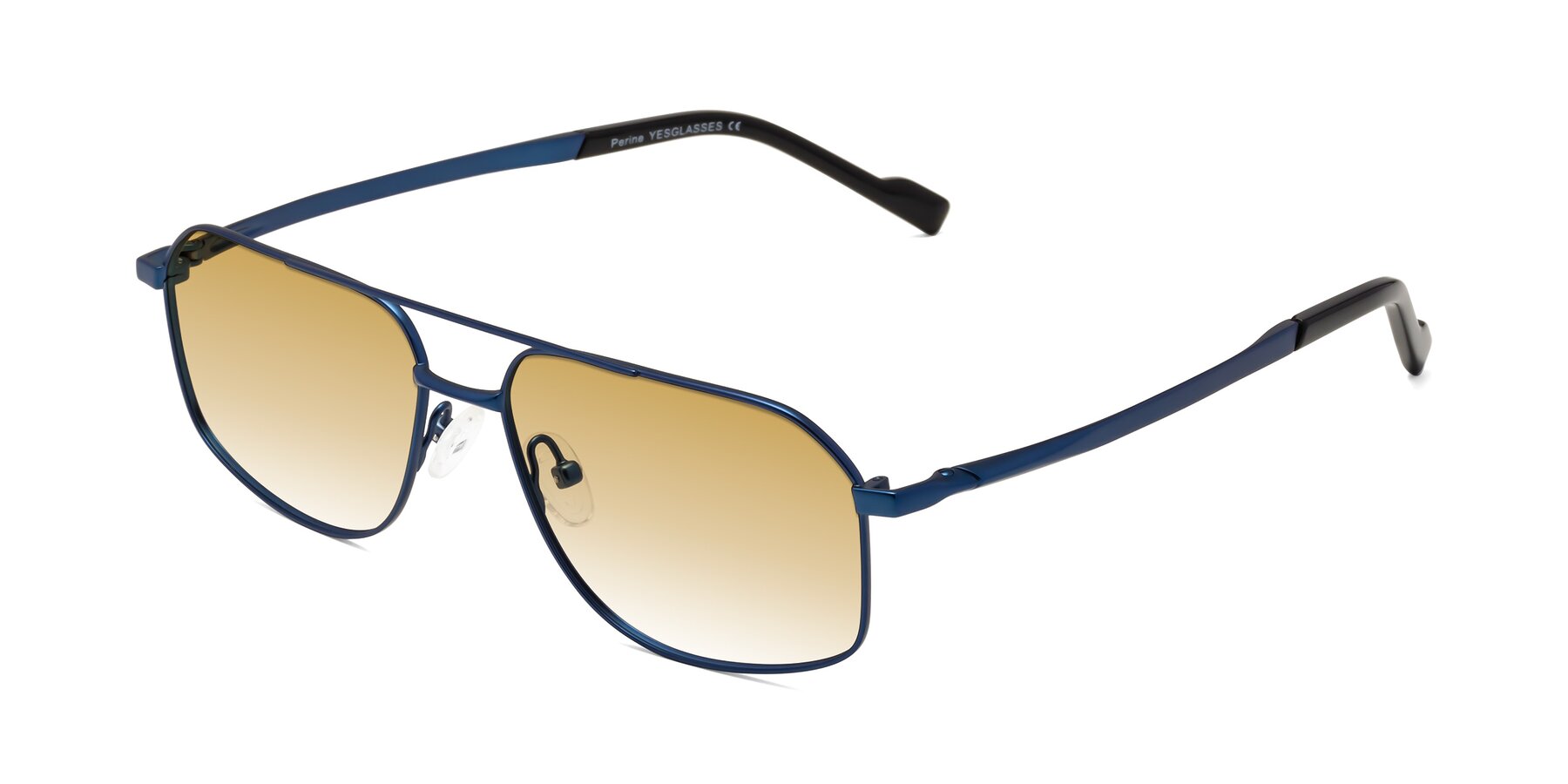 Angle of Perine in Blue with Champagne Gradient Lenses