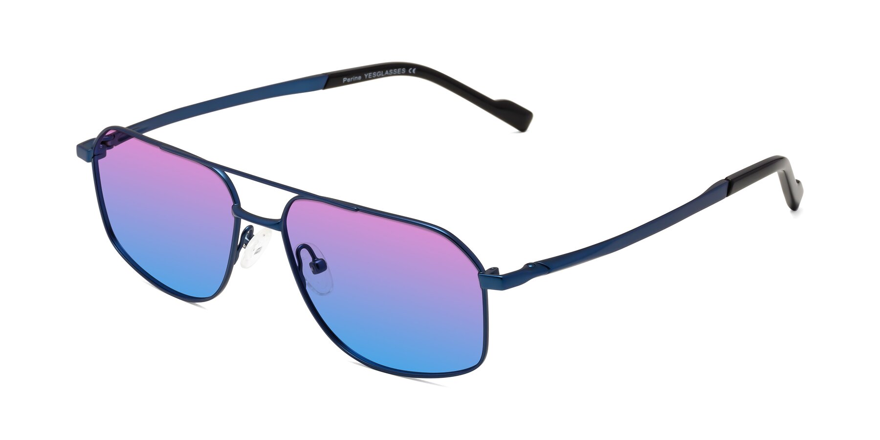 Angle of Perine in Blue with Pink / Blue Gradient Lenses
