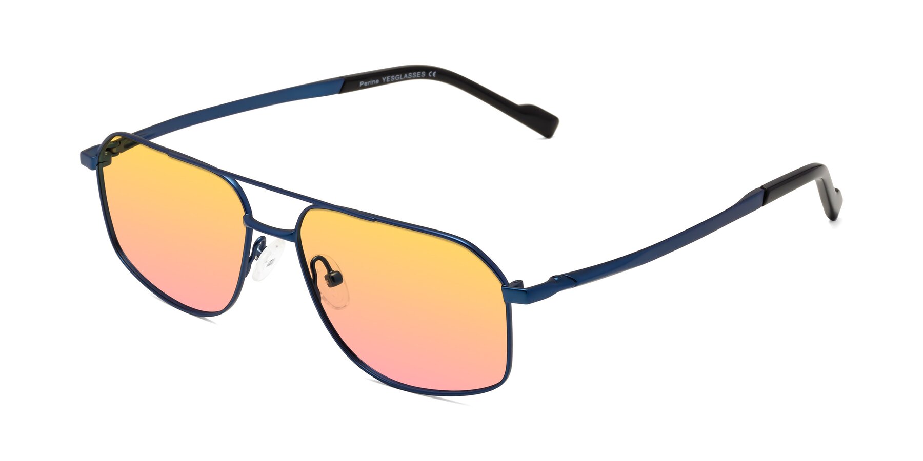 Angle of Perine in Blue with Yellow / Pink Gradient Lenses
