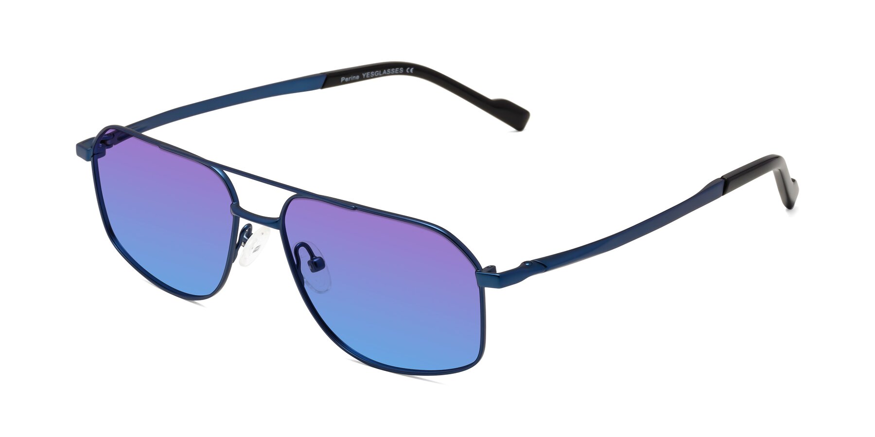 Angle of Perine in Blue with Purple / Blue Gradient Lenses
