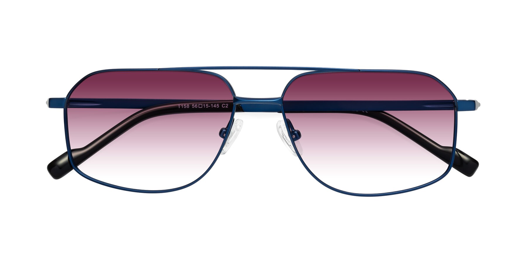 Folded Front of Perine in Blue with Wine Gradient Lenses