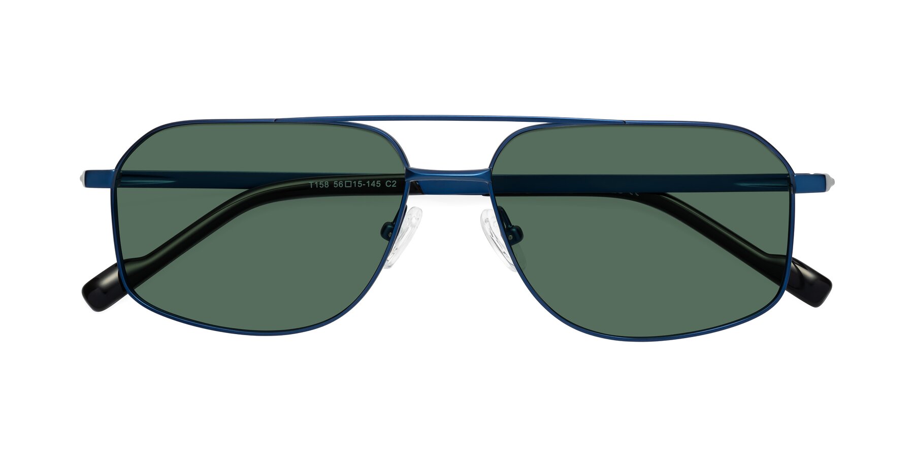 Folded Front of Perine in Blue with Green Polarized Lenses