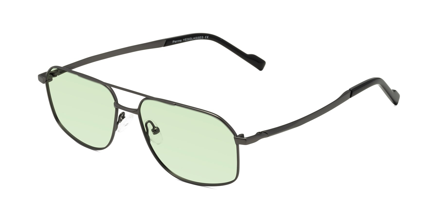 Angle of Perine in Gunmetal with Light Green Tinted Lenses