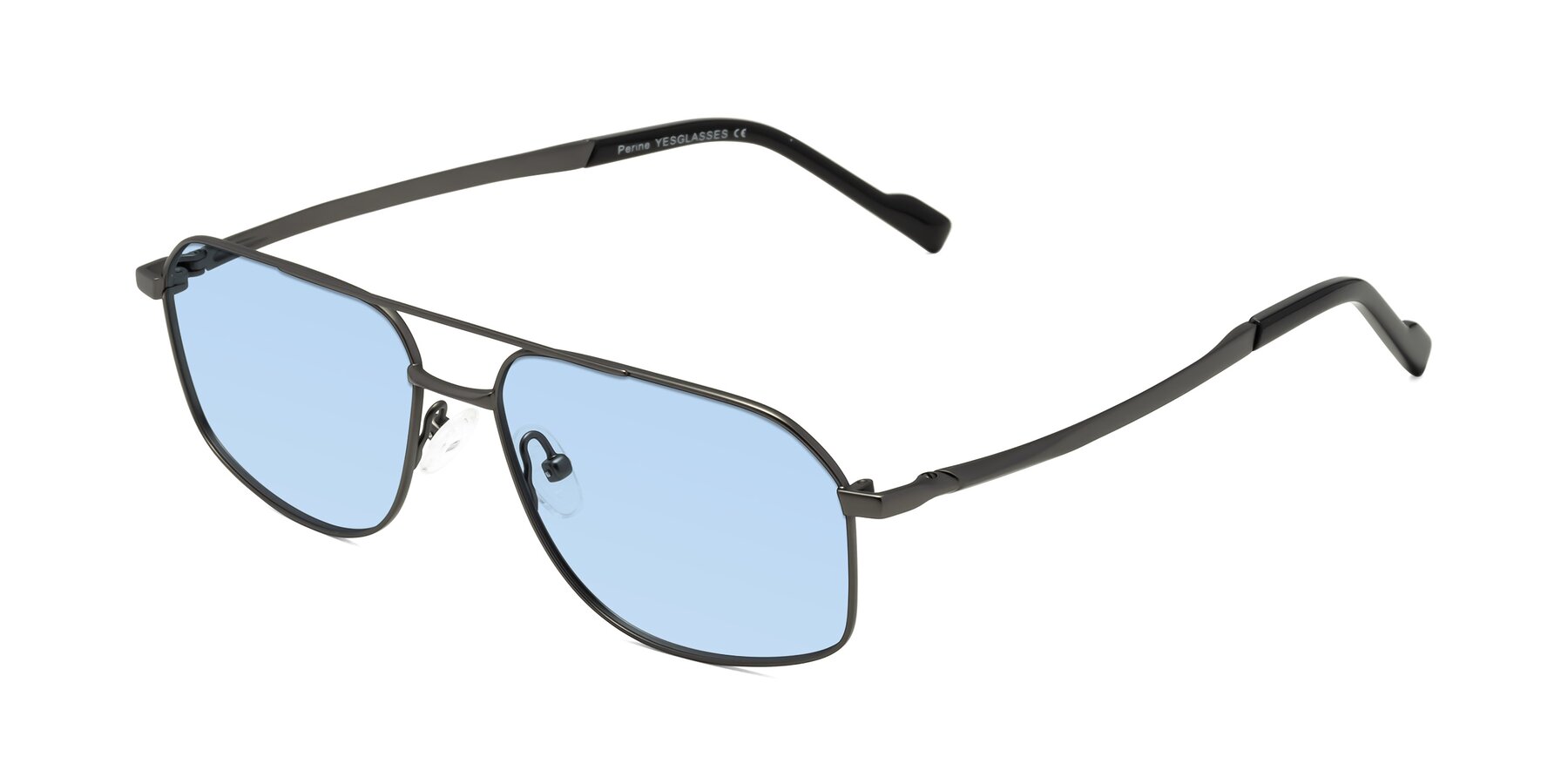 Angle of Perine in Gunmetal with Light Blue Tinted Lenses