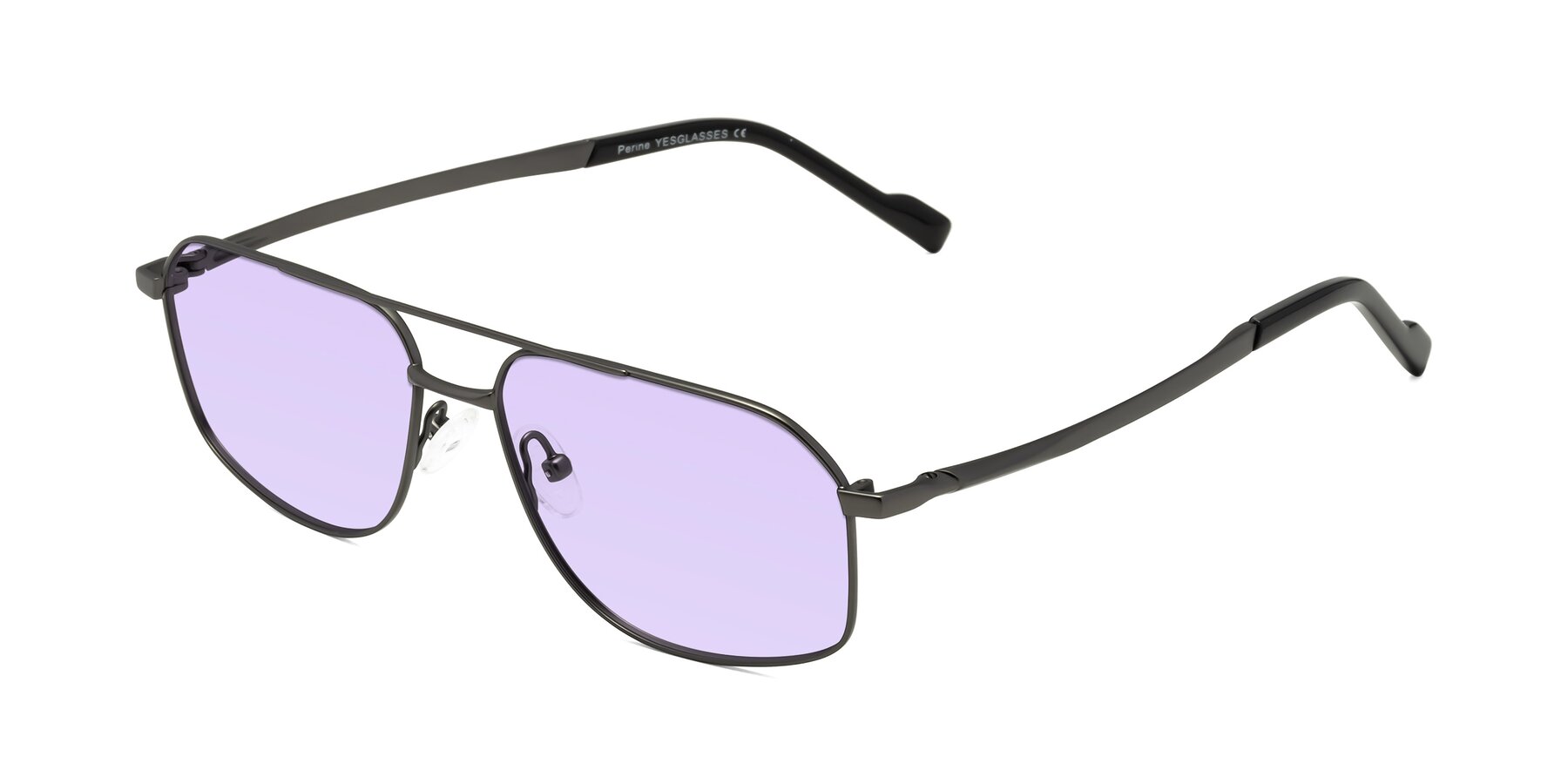 Angle of Perine in Gunmetal with Light Purple Tinted Lenses