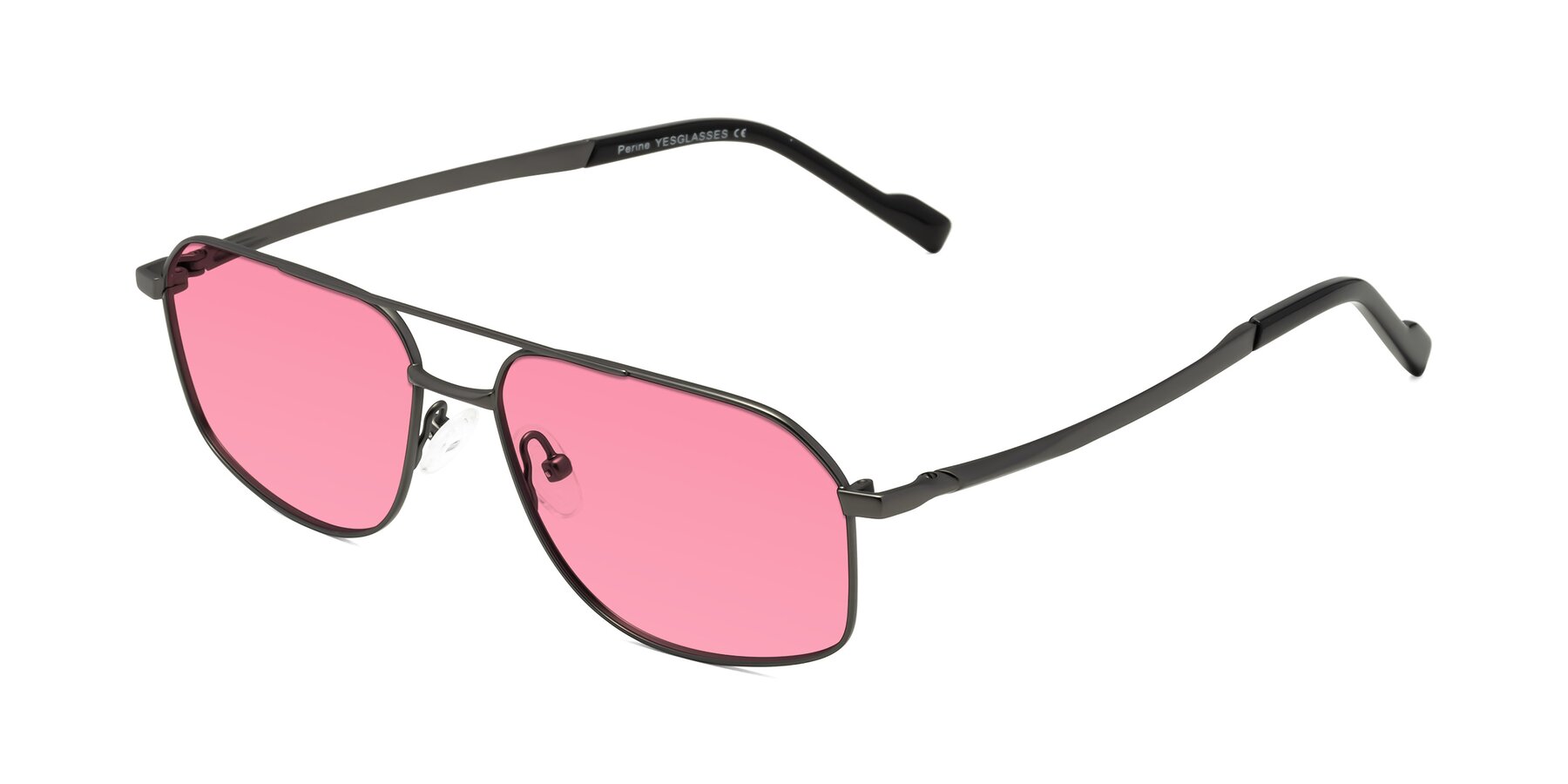 Angle of Perine in Gunmetal with Pink Tinted Lenses