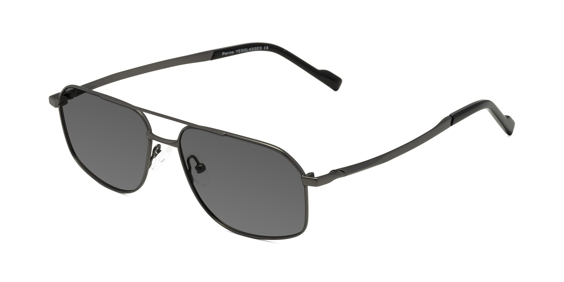 Angle of Perine in Gunmetal with Medium Gray Tinted Lenses
