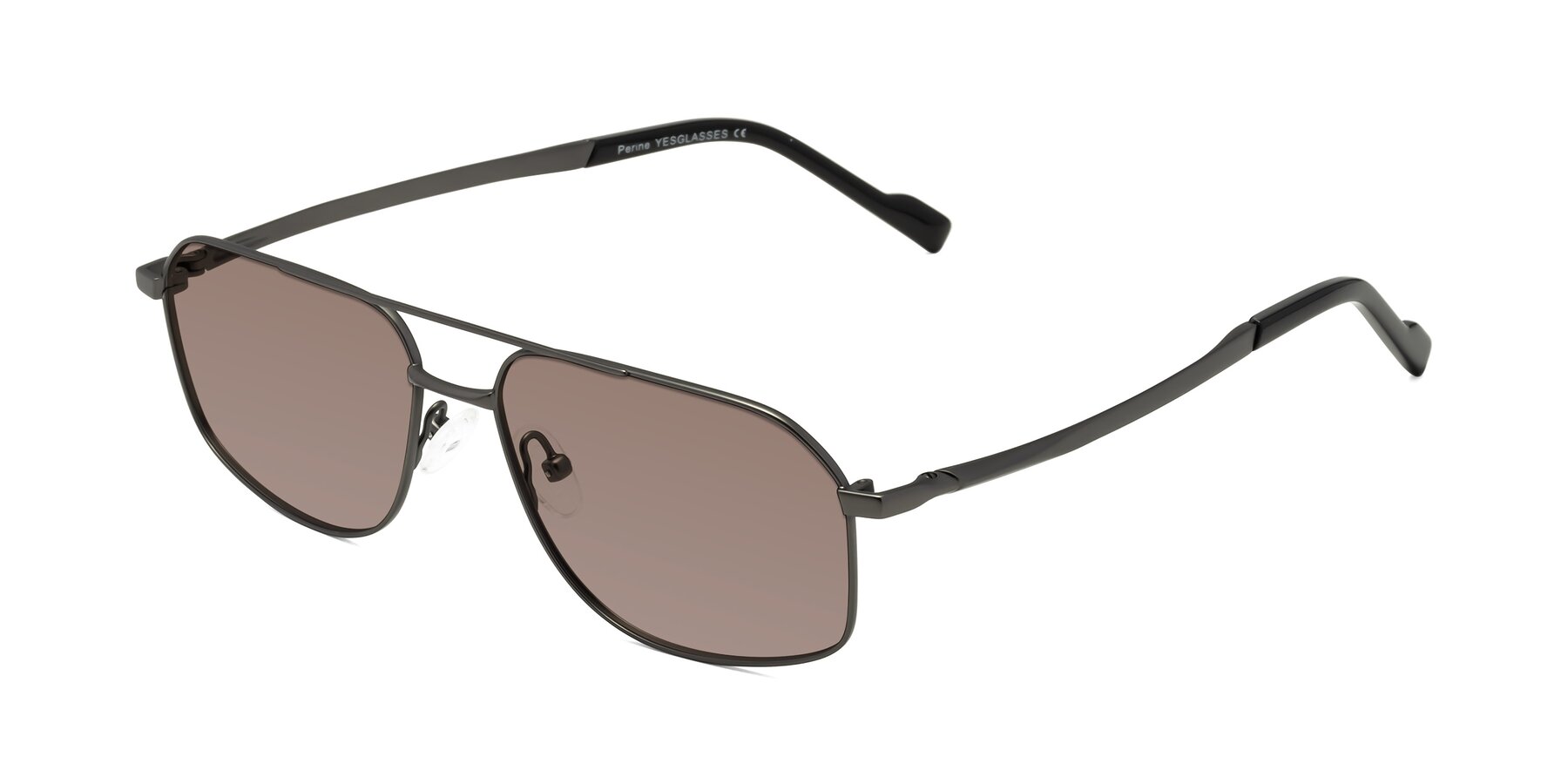 Angle of Perine in Gunmetal with Medium Brown Tinted Lenses