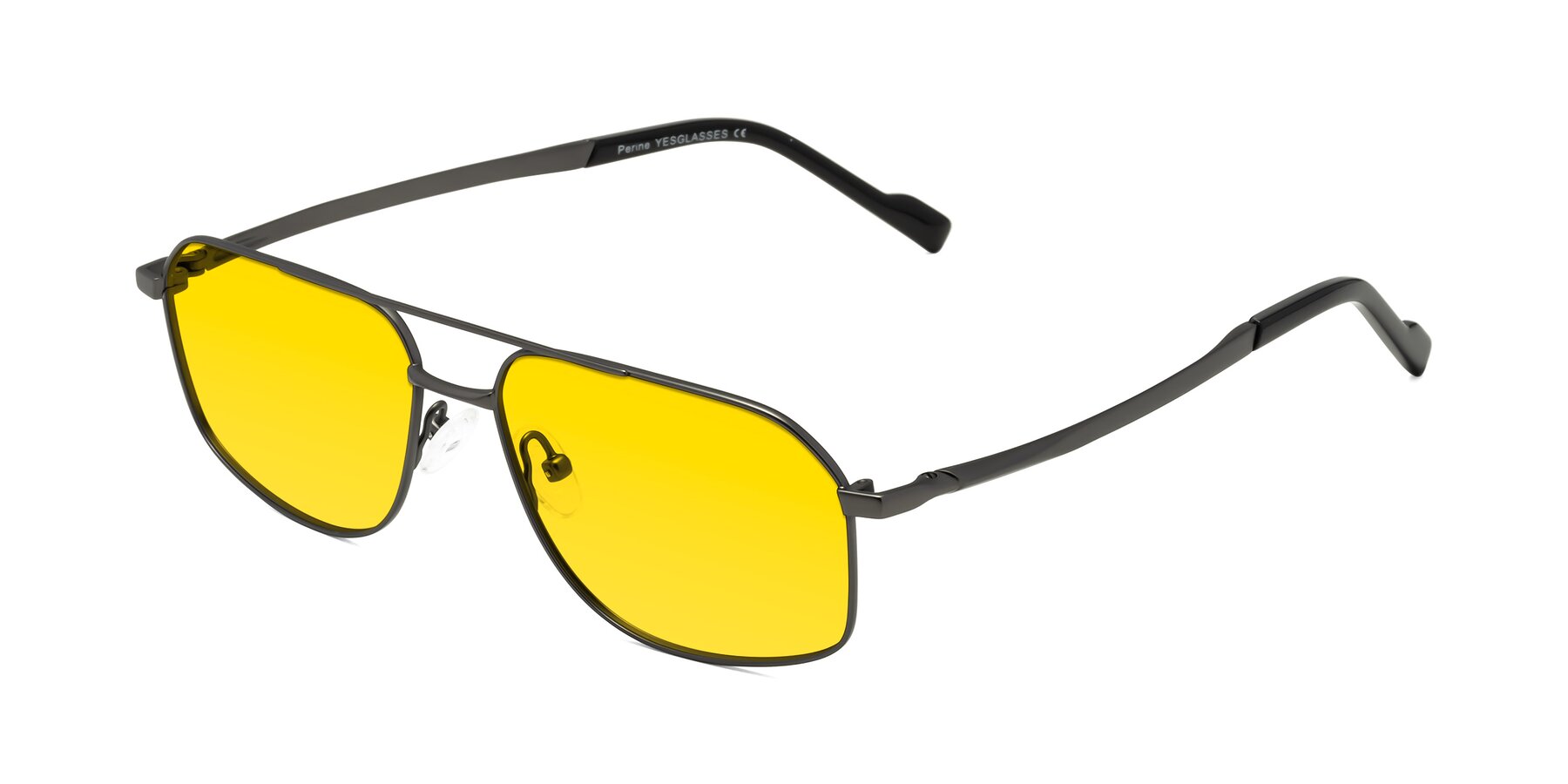 Angle of Perine in Gunmetal with Yellow Tinted Lenses