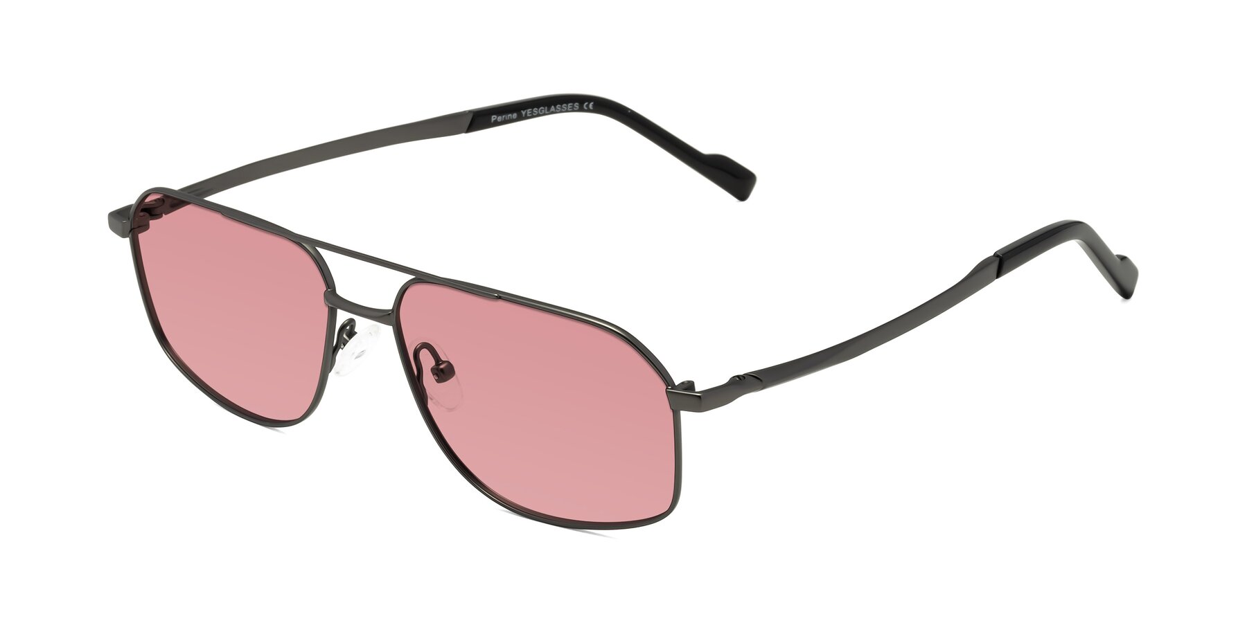 Angle of Perine in Gunmetal with Medium Garnet Tinted Lenses