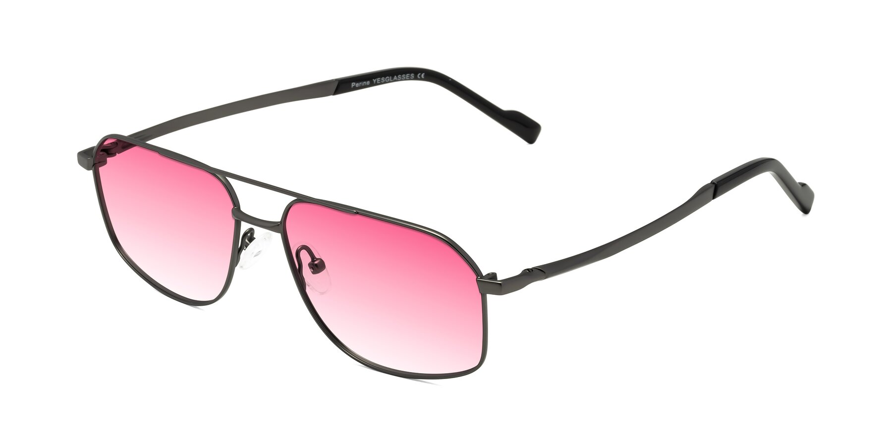 Angle of Perine in Gunmetal with Pink Gradient Lenses